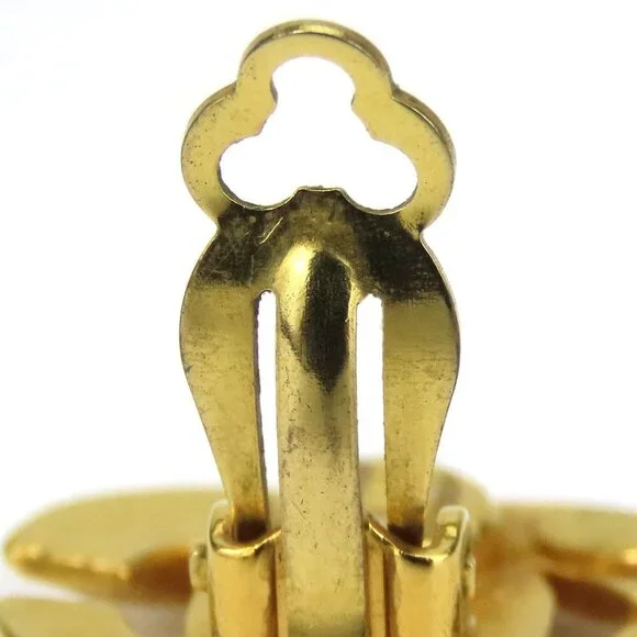 CHANEL Gold Logo Earrings - Picture 9 of 11